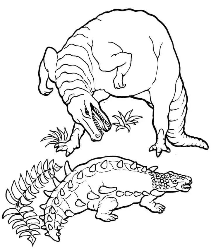 Zeichne Ankylosaurus zum Ausdrucken