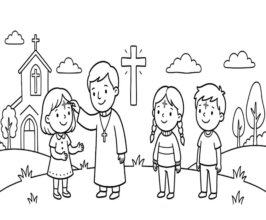 Zeichne Aschermittwoch basisch