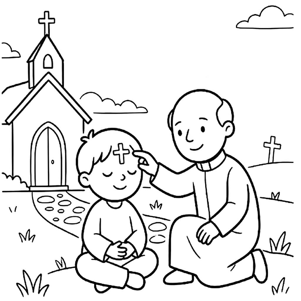 Zeichne Aschermittwoch kostenlos druckbare