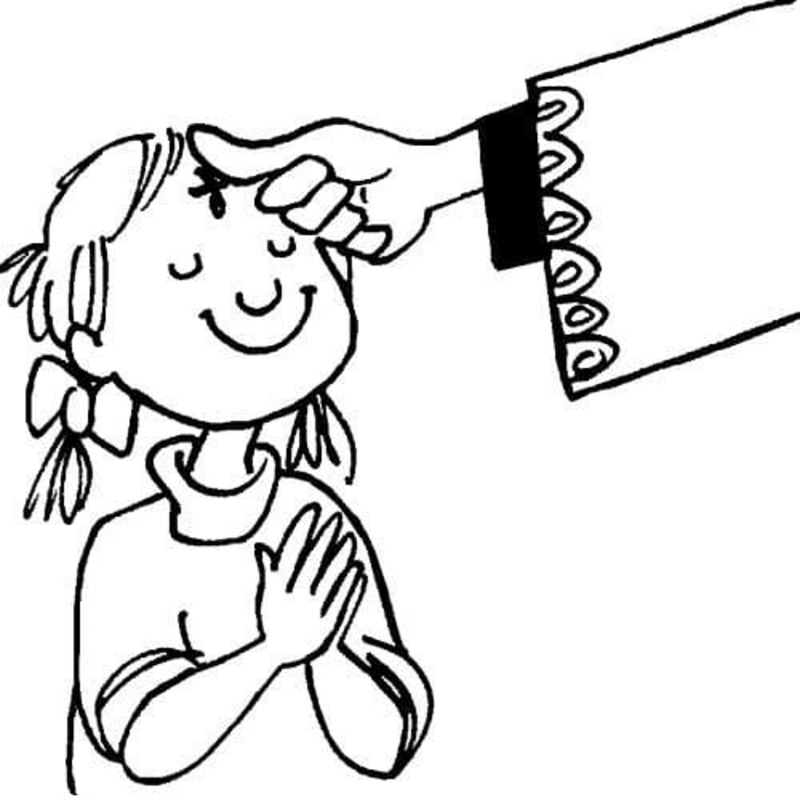 Zeichne Aschermittwoch zum Ausdrucken