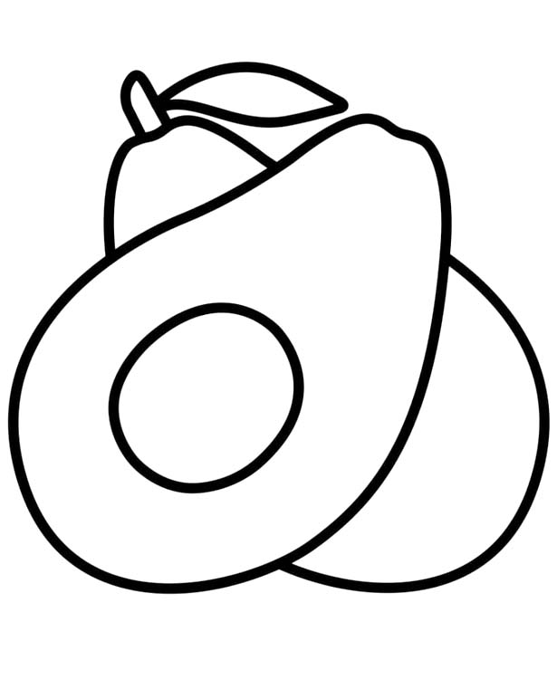 Zeichne Avocado druckbare
