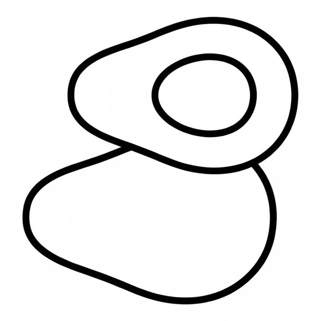 Zeichne Avocado druckbare einfach