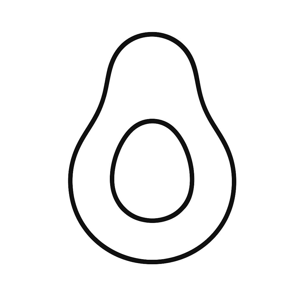 Zeichne Avocado einfach