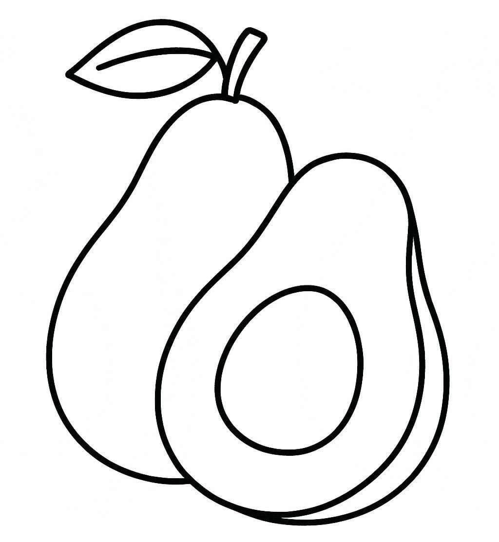 Avocado ausmalbilder