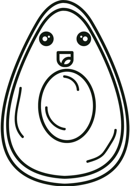 Zeichne Avocado kostenlos für Kinder