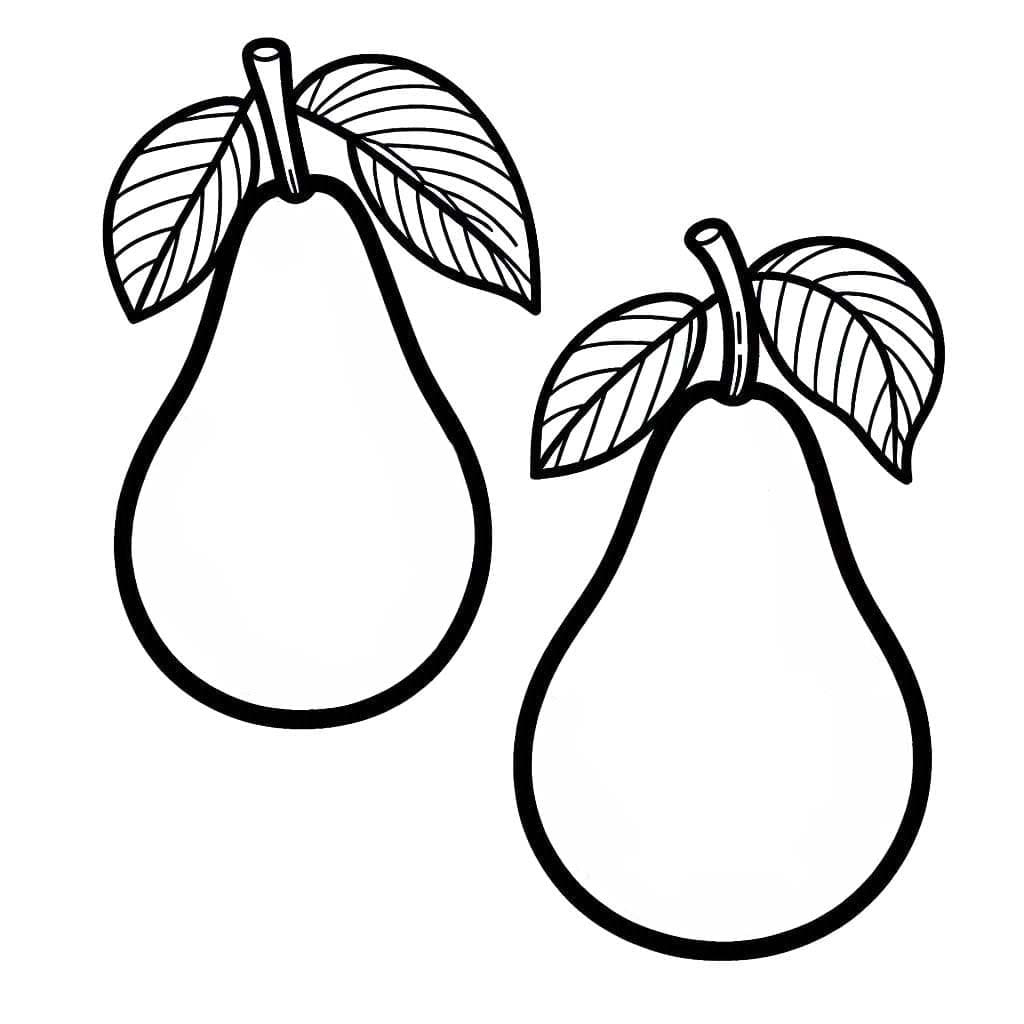 Zeichne Birnen zum Ausdrucken