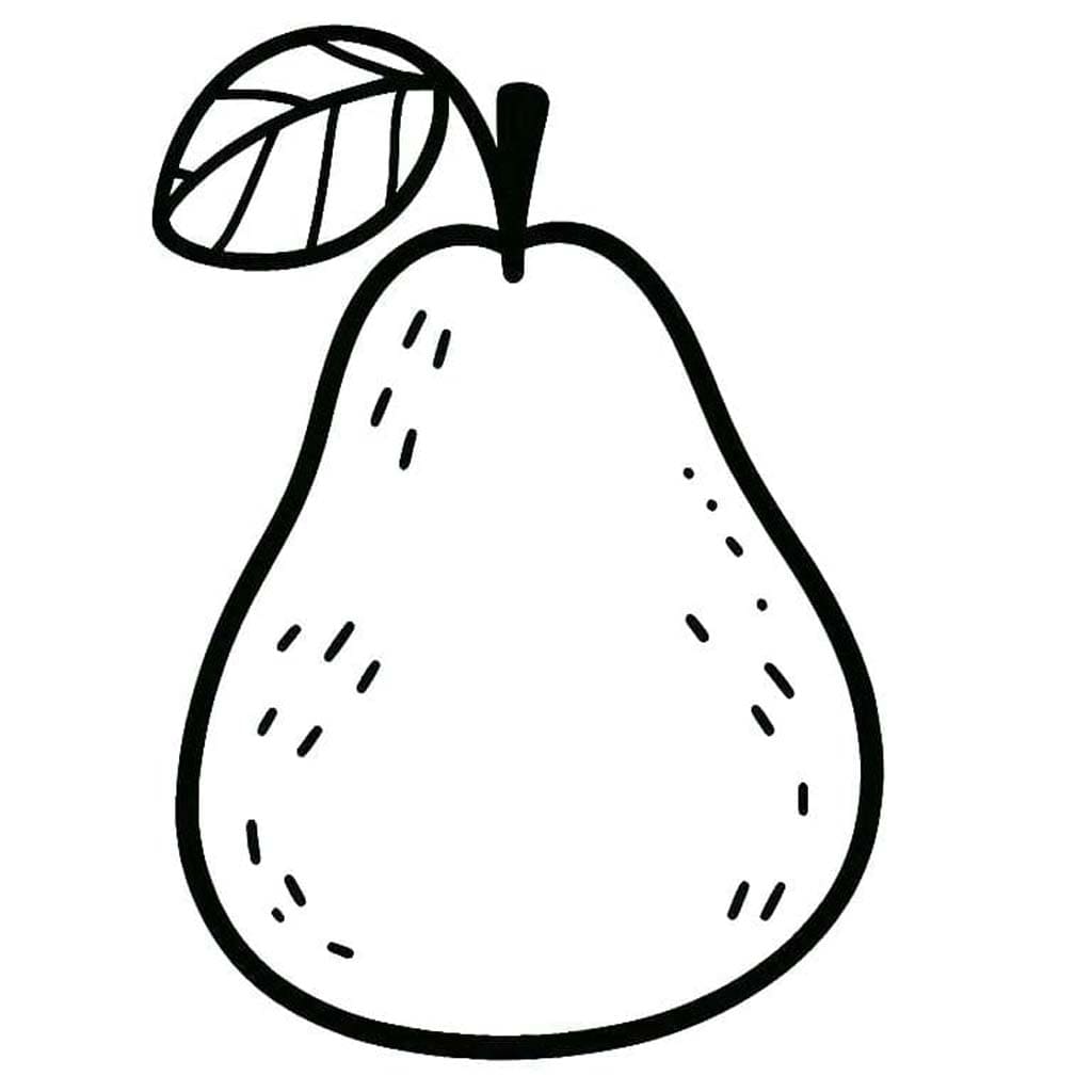 Zeichne Birnen zum Ausdrucken für Kinder