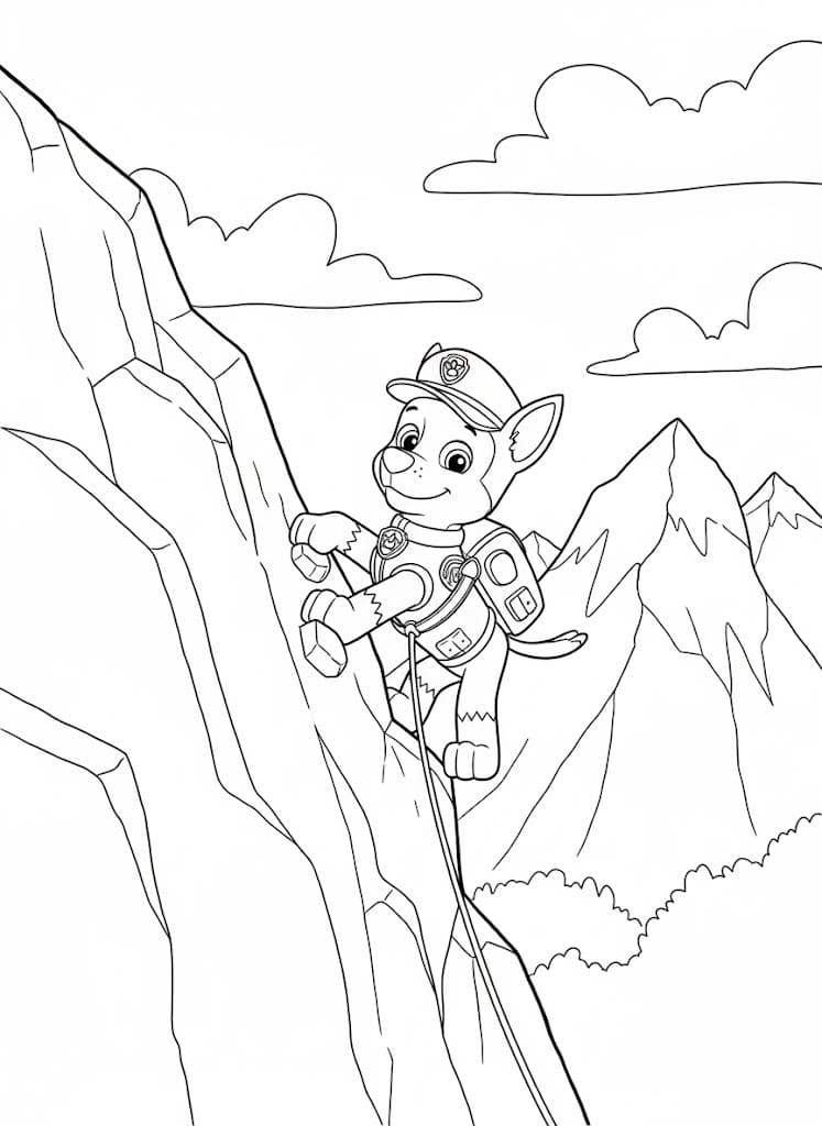 Zeichne Chase Paw Patrol druckbare schlicht