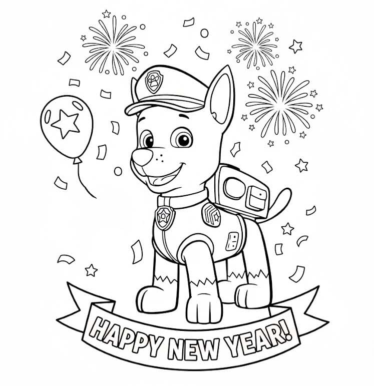 Zeichne Chase Paw Patrol kostenlos druckbare einfach