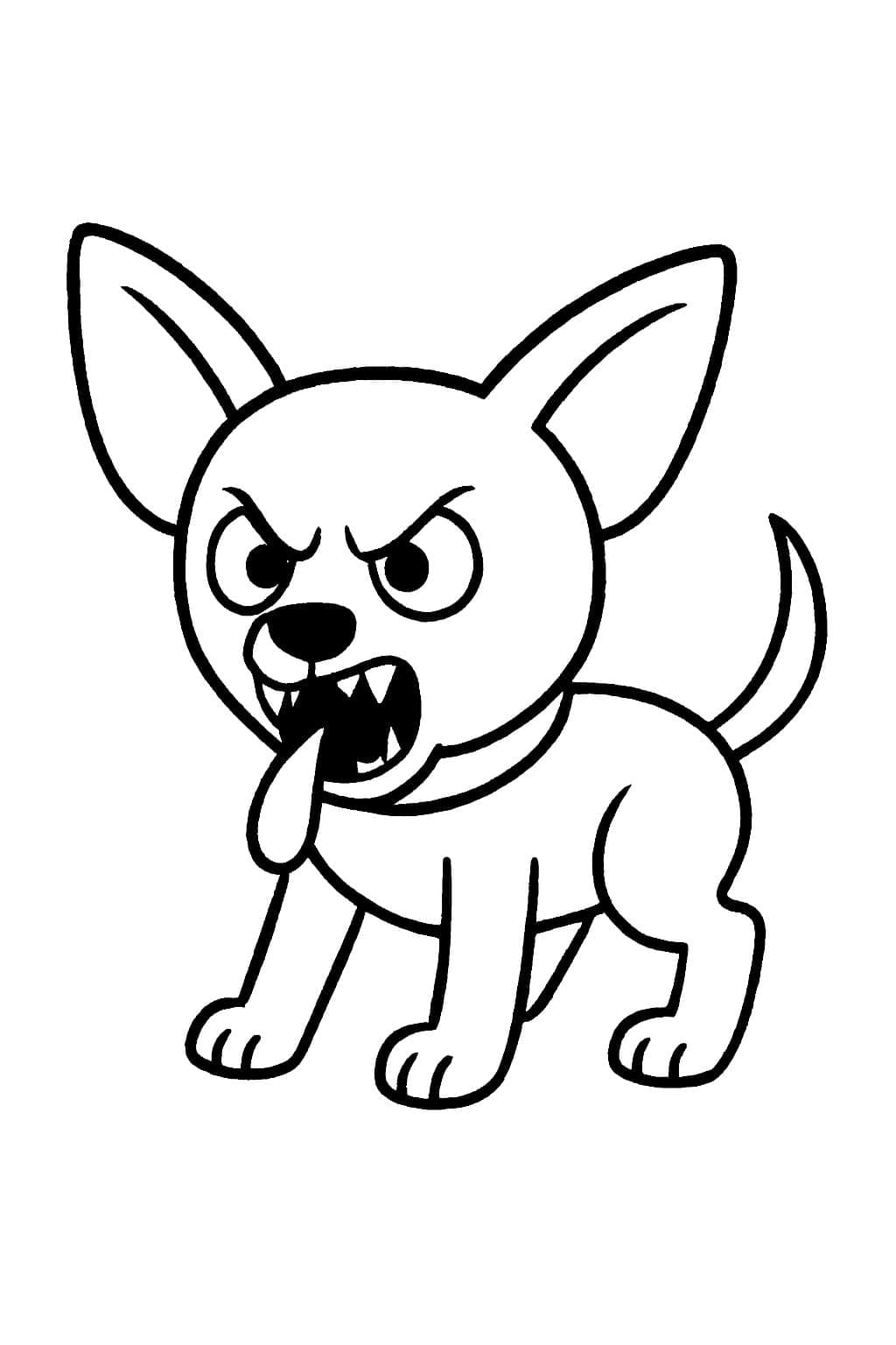 Zeichne Chihuahua druckbare einfach