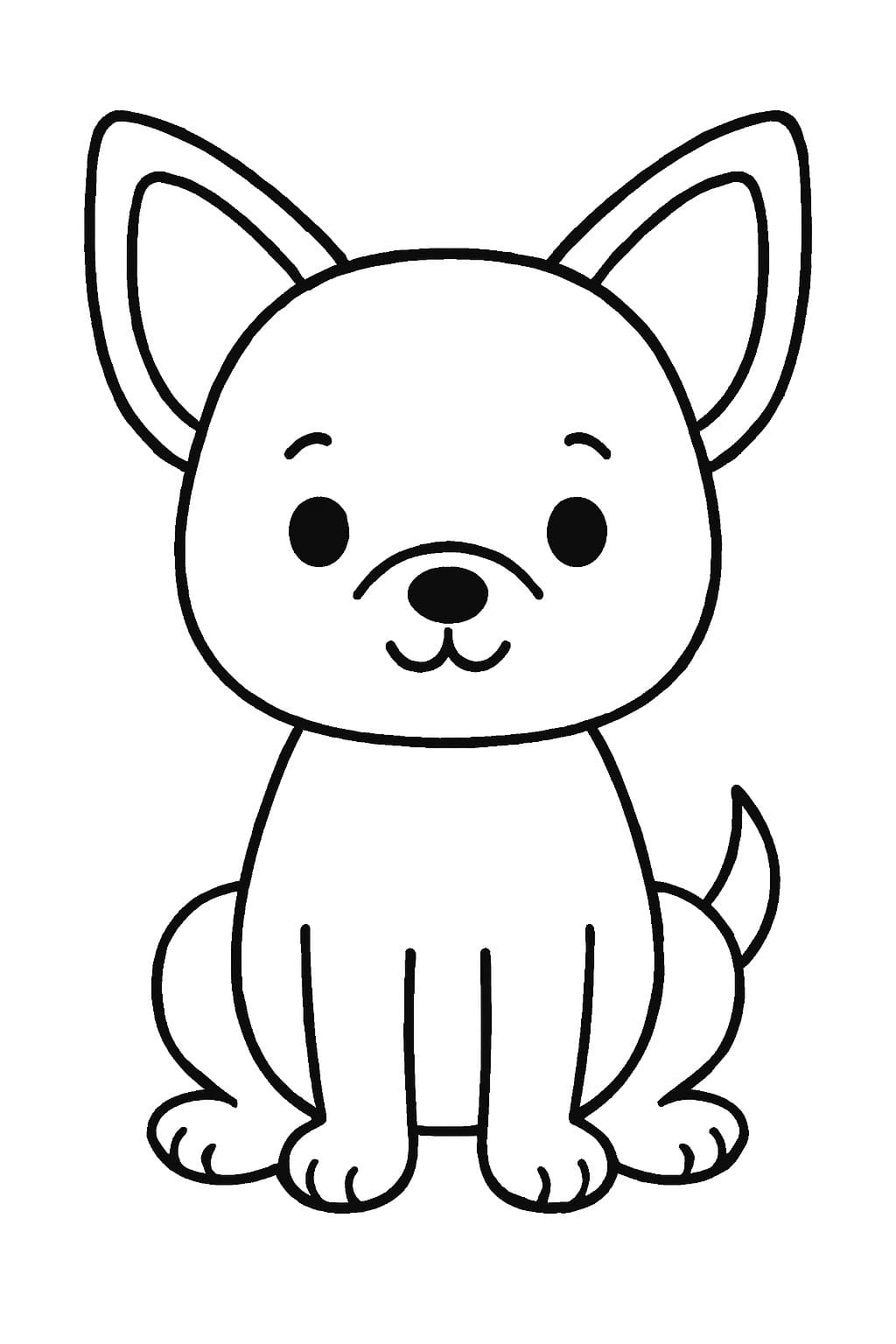 Zeichne Chihuahua einfach