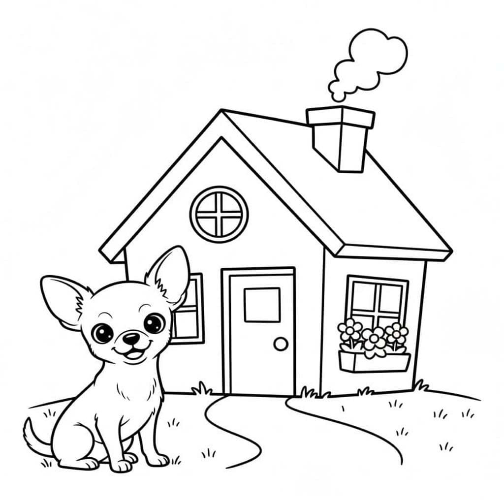 Zeichne Chihuahua kostenlos druckbare einfach