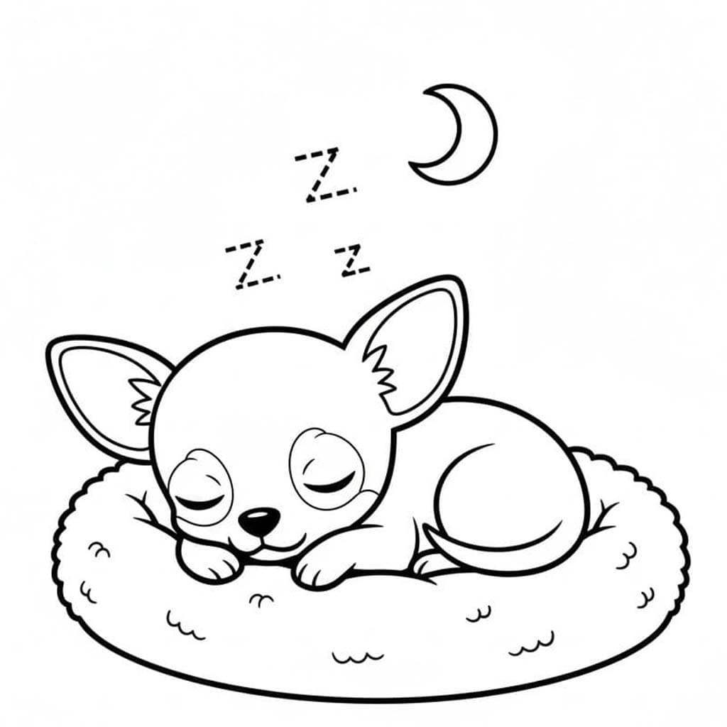 Zeichne Chihuahua zum Ausdrucken für Kinder