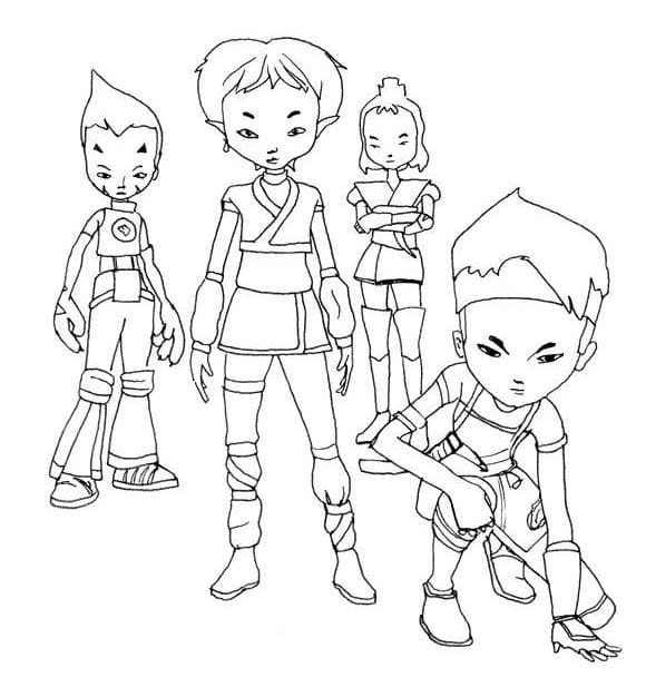 Zeichne Code Lyoko druckbare basisch