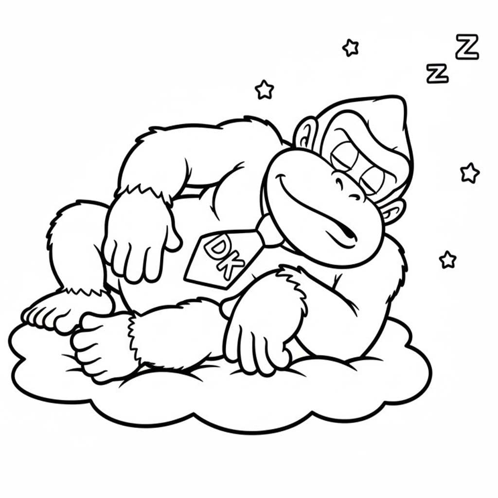 Zeichne Donkey Kong basisch