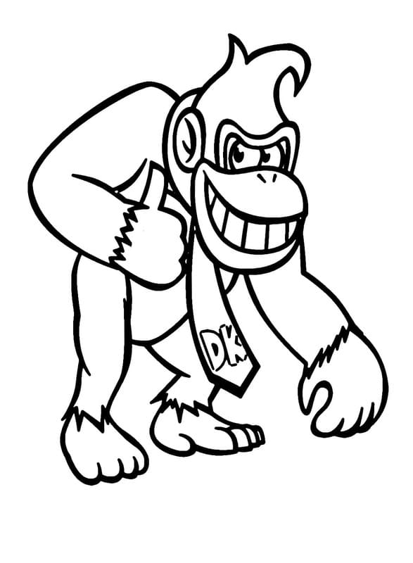 Zeichne Donkey Kong druckbare
