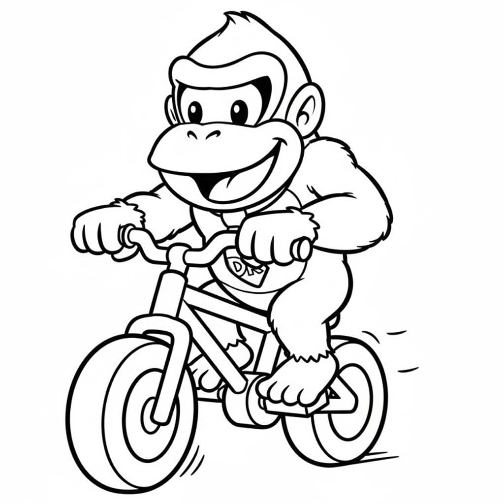 Zeichne Donkey Kong druckbare basisch