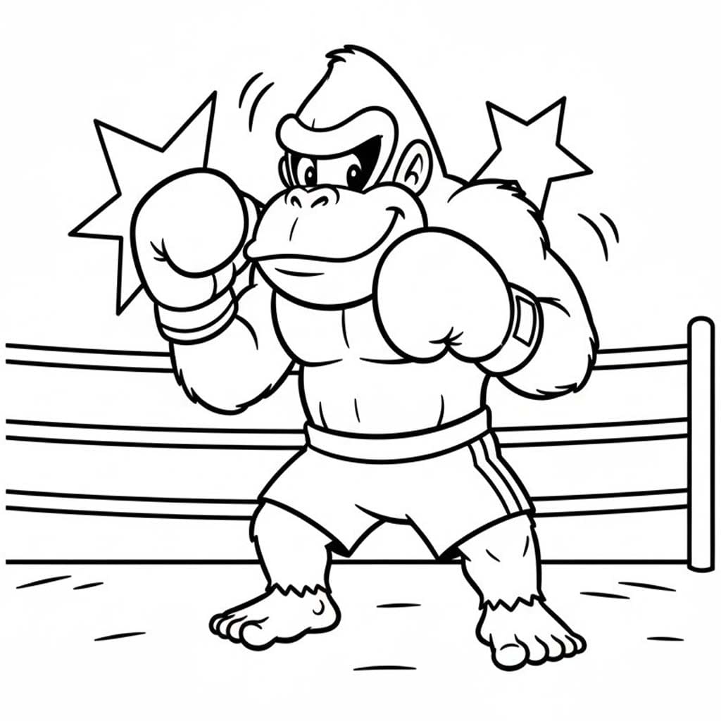 Zeichne Donkey Kong einfach