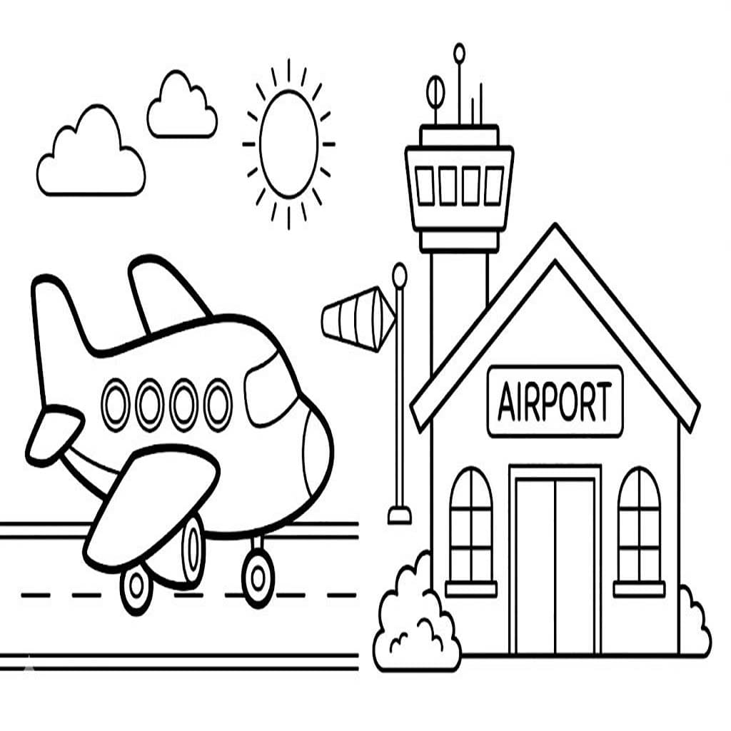 Zeichne Flughafen druckbare