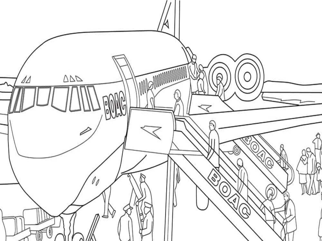 Zeichne Flughafen druckbare einfach