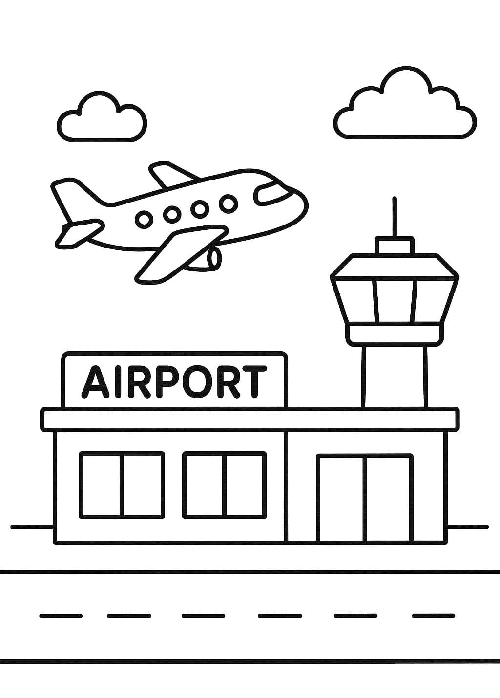 Zeichne Flughafen schlicht