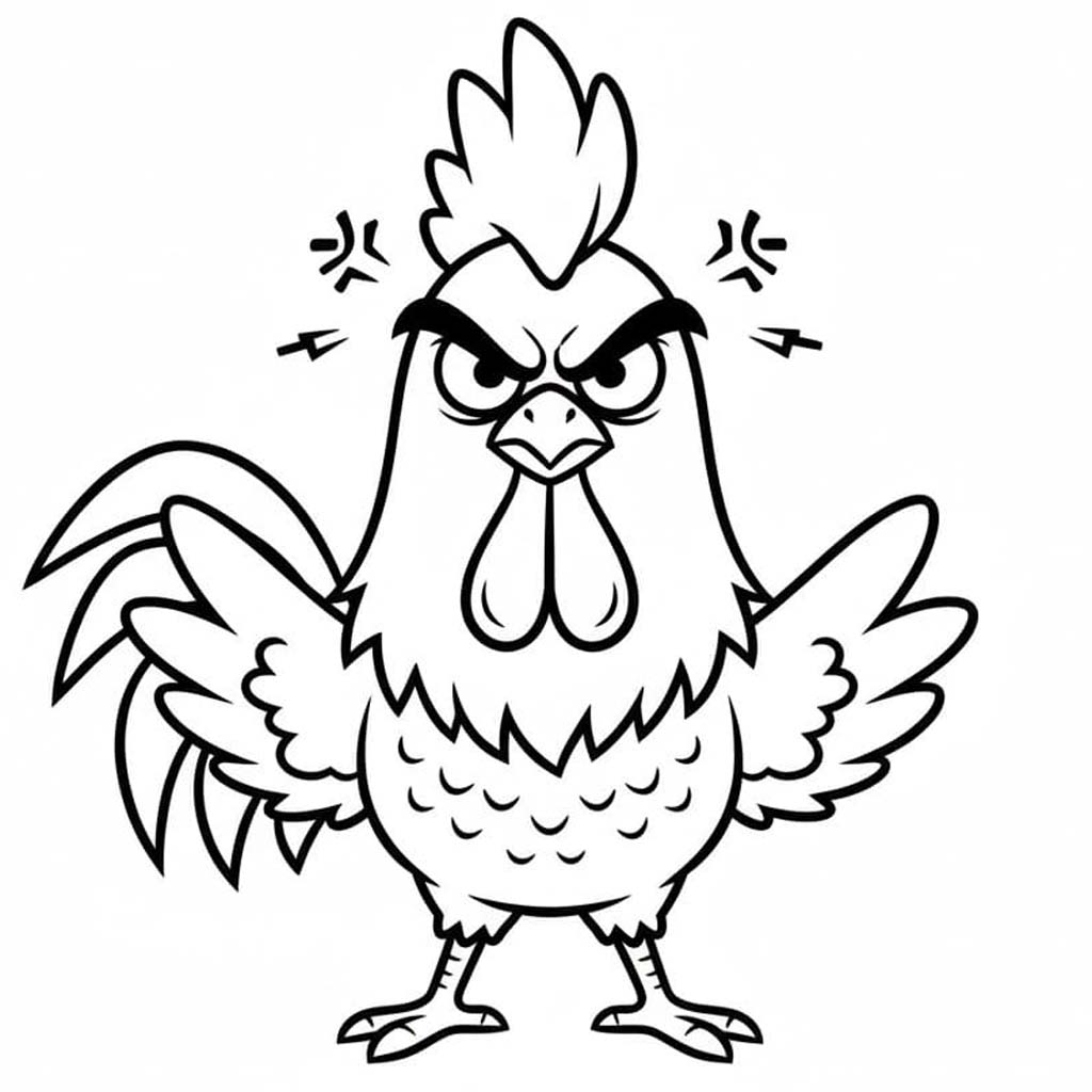 Zeichne Hahn druckbare