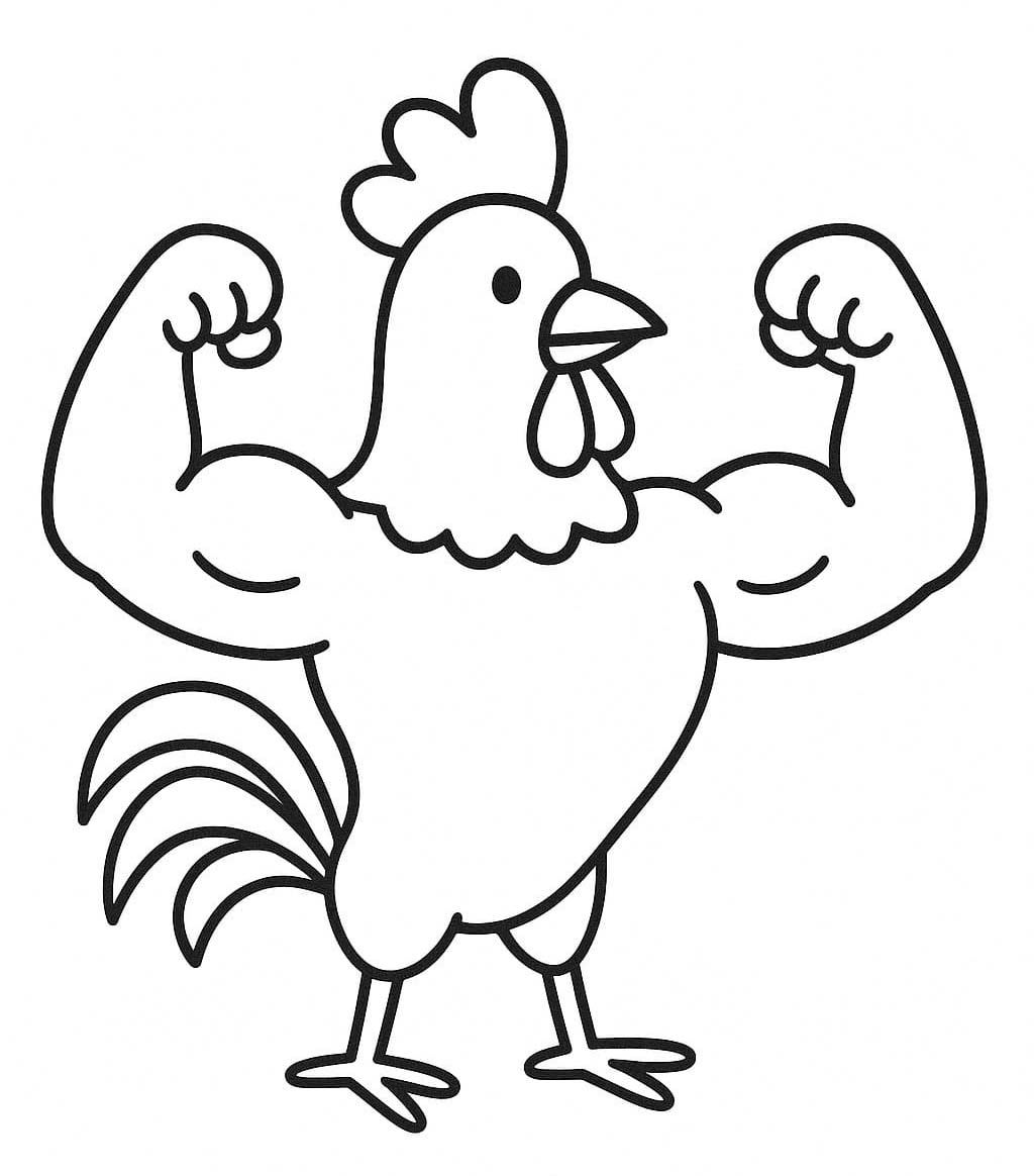 Zeichne Hahn druckbare basisch