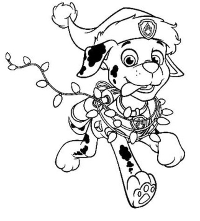 Zeichne Marshall Paw Patrol druckbare für Kinder