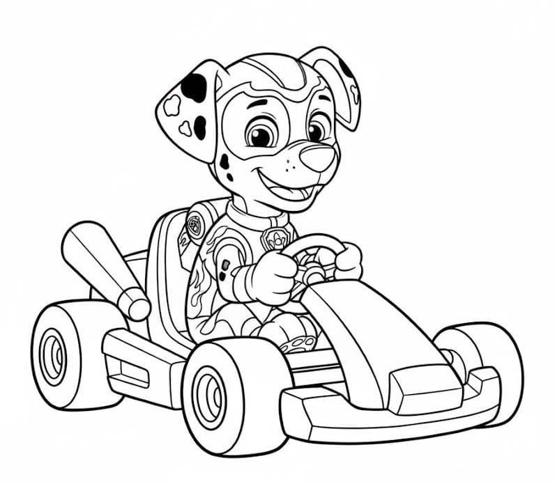 Zeichne Marshall Paw Patrol für Kinder