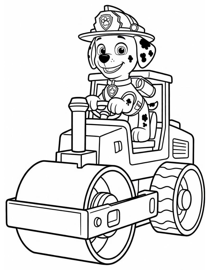 Zeichne Marshall Paw Patrol kostenlos druckbare