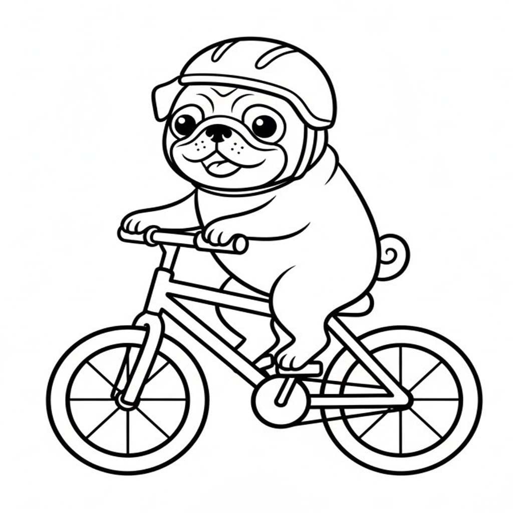 Zeichne Mops druckbare