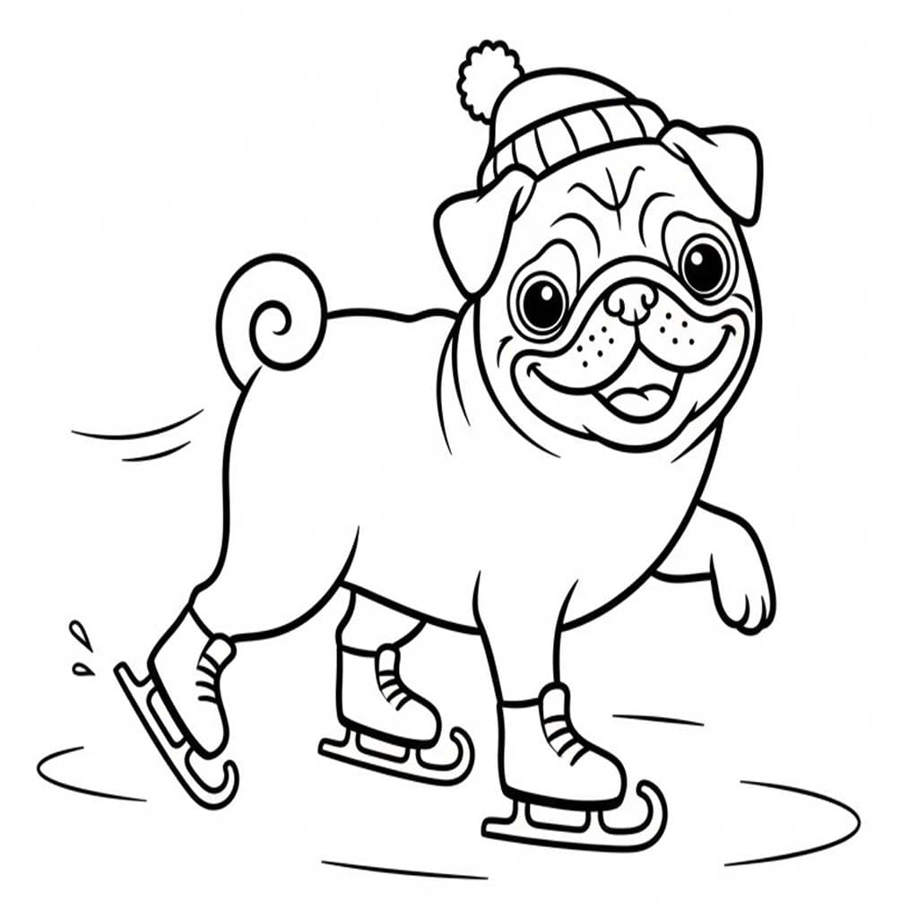 Zeichne Mops kostenlos einfach