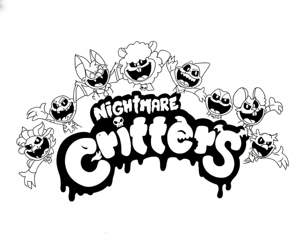 Zeichne Nightmare Critters kostenlos für Kinder