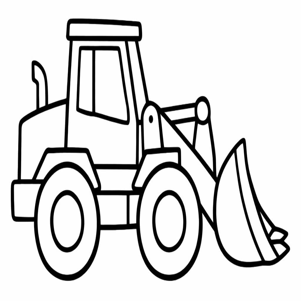 Zeichne Radlader druckbare für Kinder