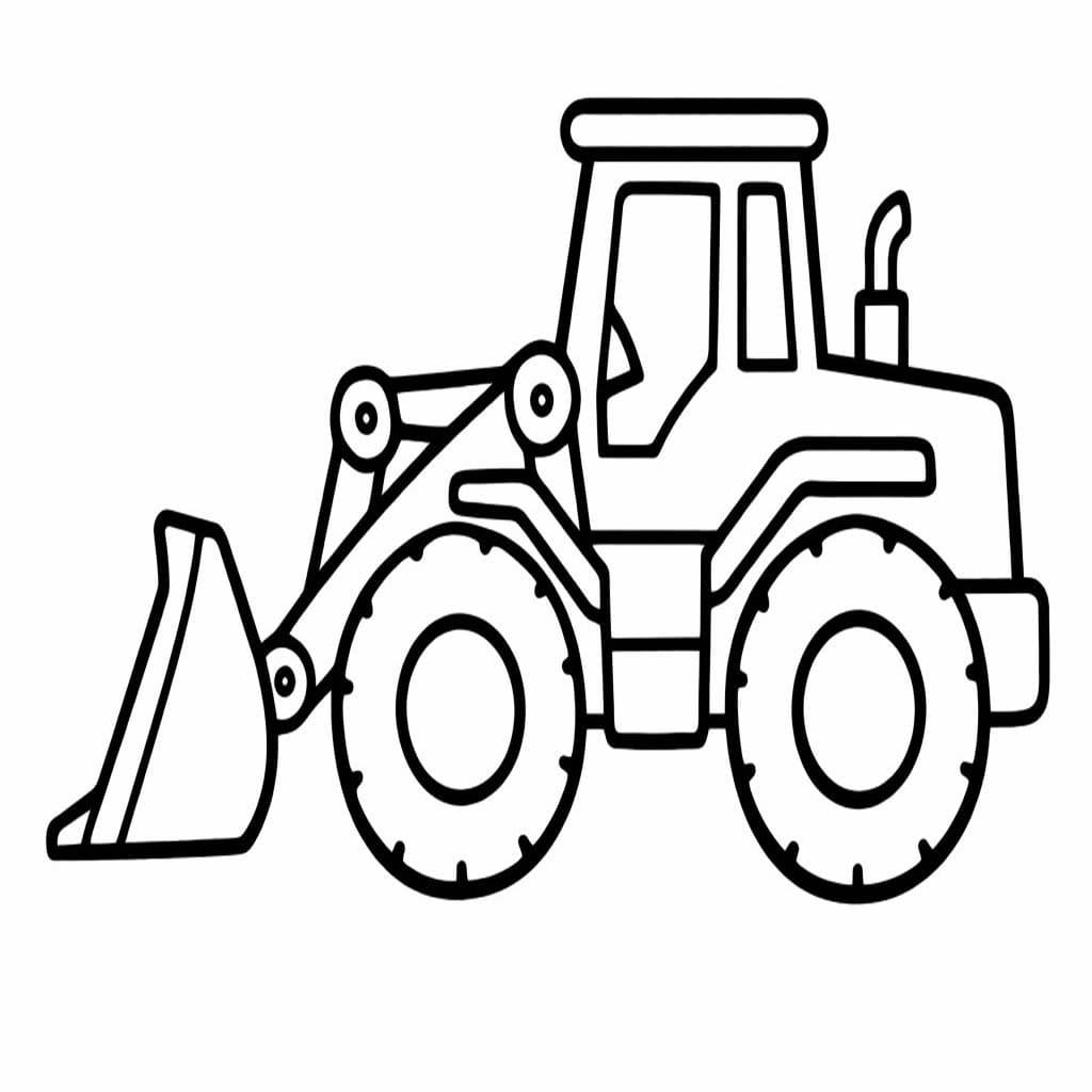 Zeichne Radlader einfach