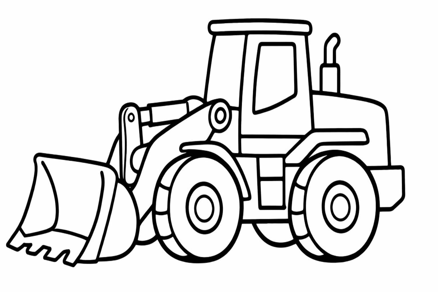 Zeichne Radlader für Kinder