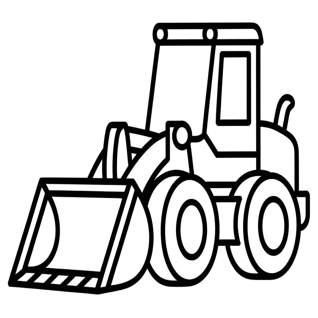 Zeichne Radlader kostenlos druckbare