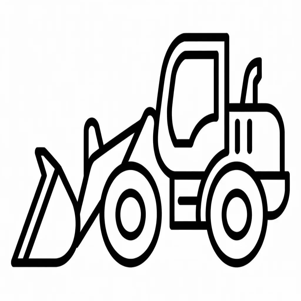 Zeichne Radlader kostenlos druckbare basisch