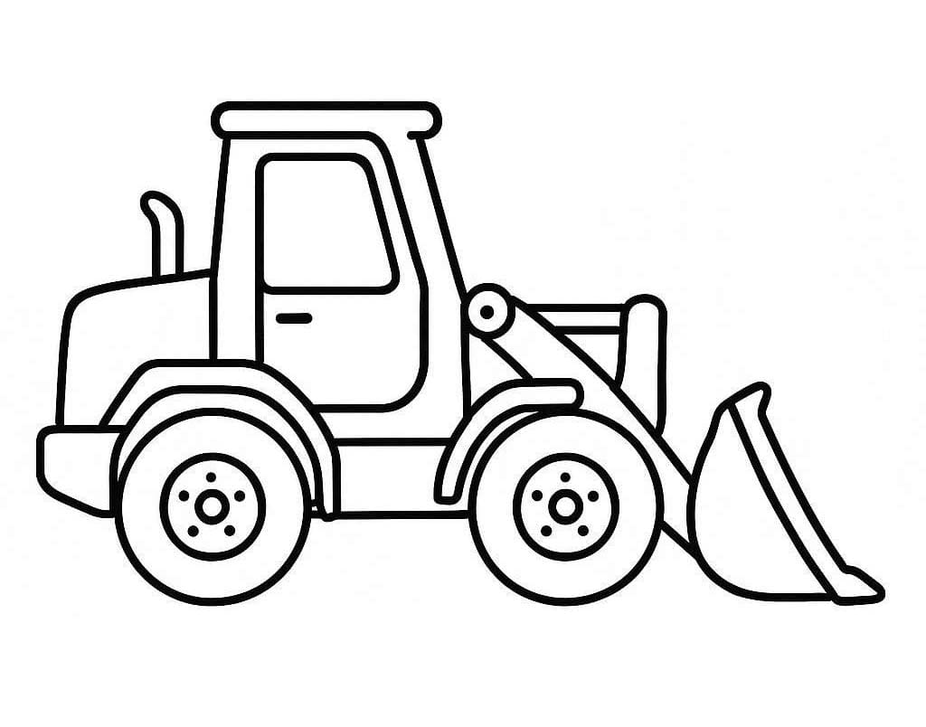Zeichne Radlader kostenlos druckbare einfach