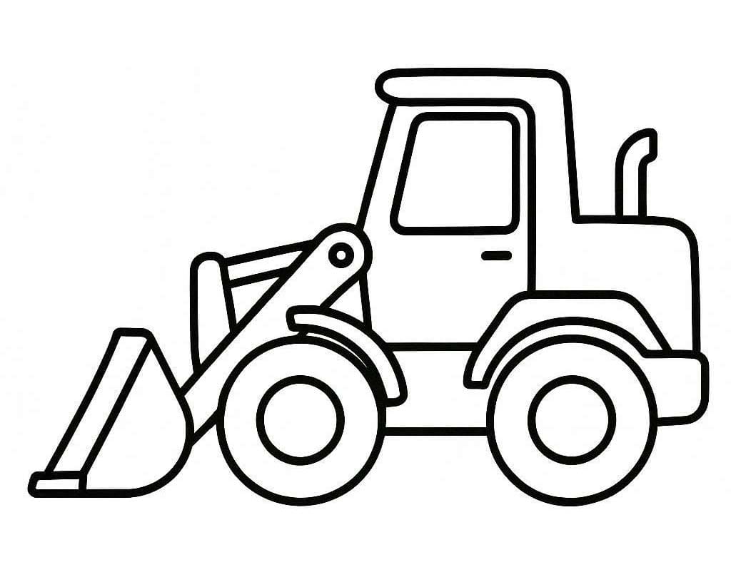 Zeichne Radlader kostenlos einfach