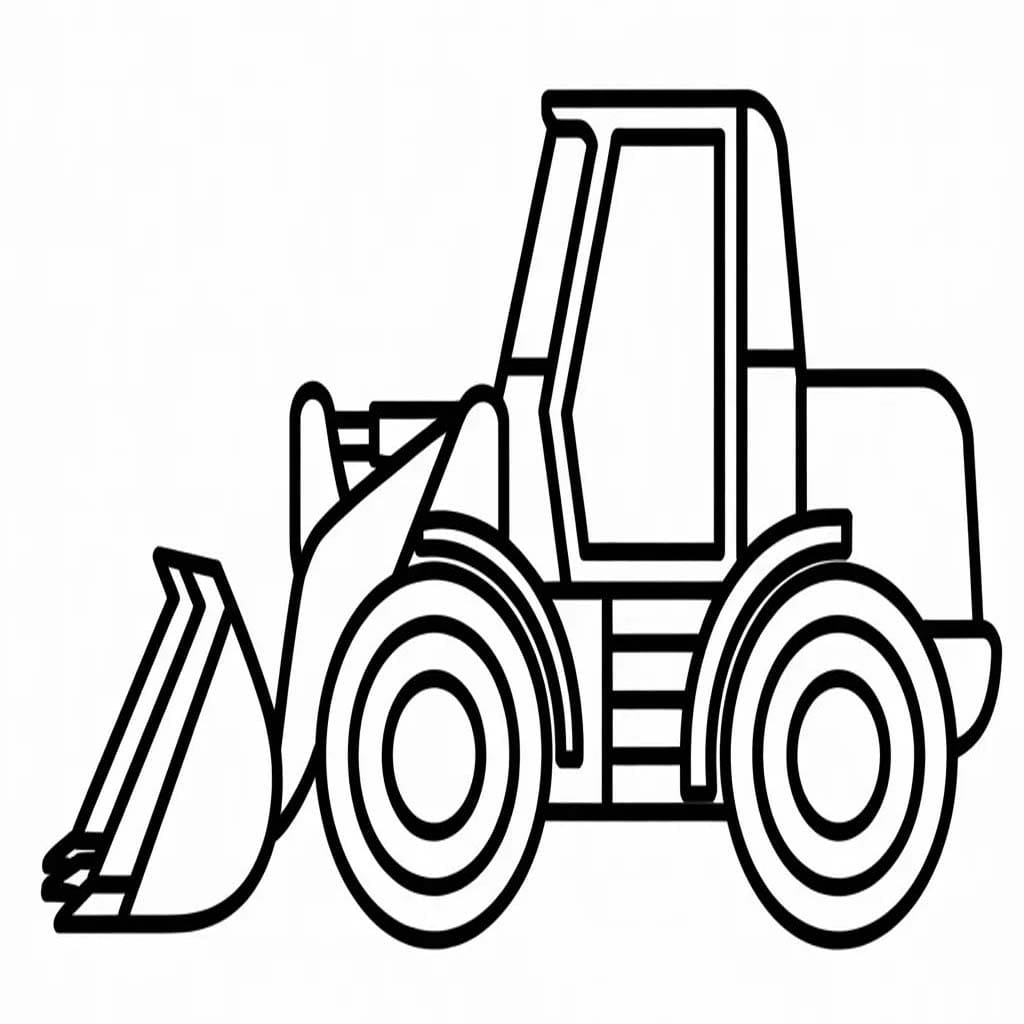 Zeichne Radlader zum Ausdrucken