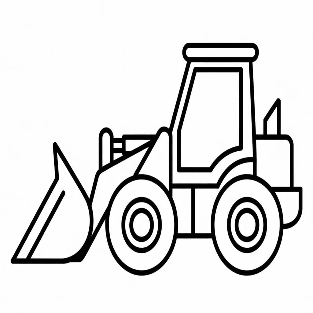 Zeichne Radlader zum Ausdrucken für Kinder