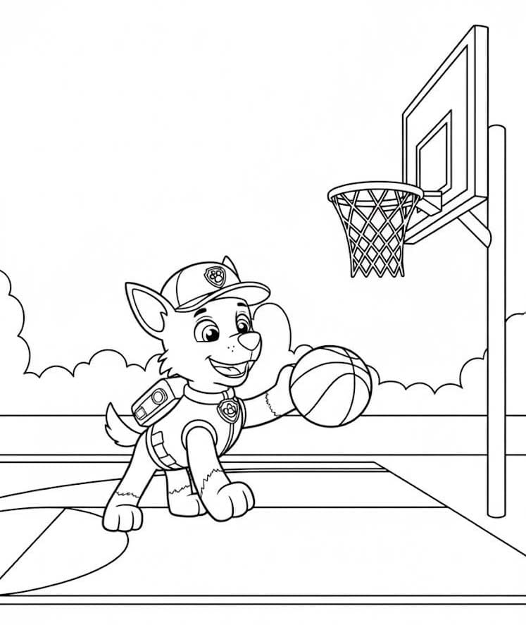 Zeichne Rocky Paw Patrol basisch