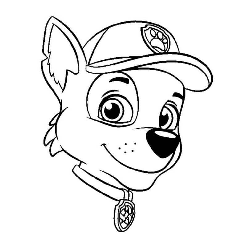 Zeichne Rocky Paw Patrol druckbare einfach