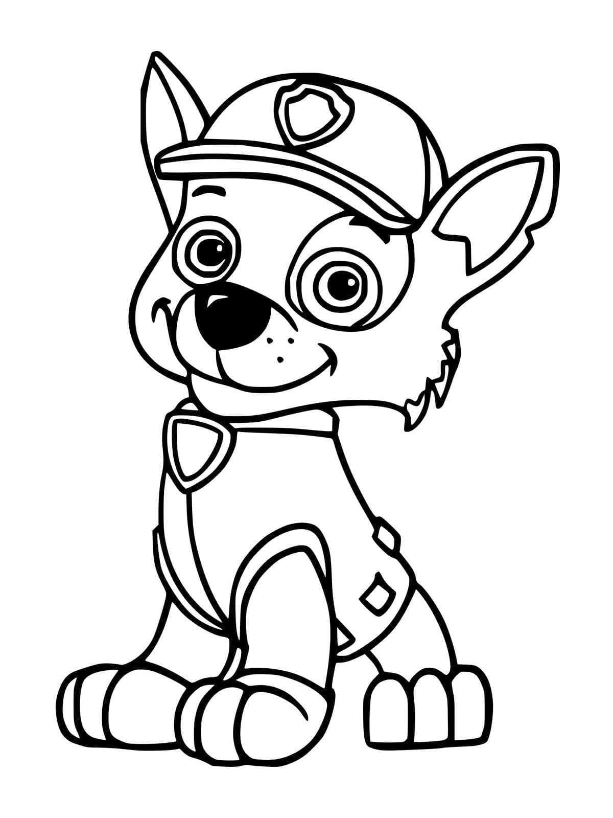 Zeichne Rocky Paw Patrol kostenlos einfach