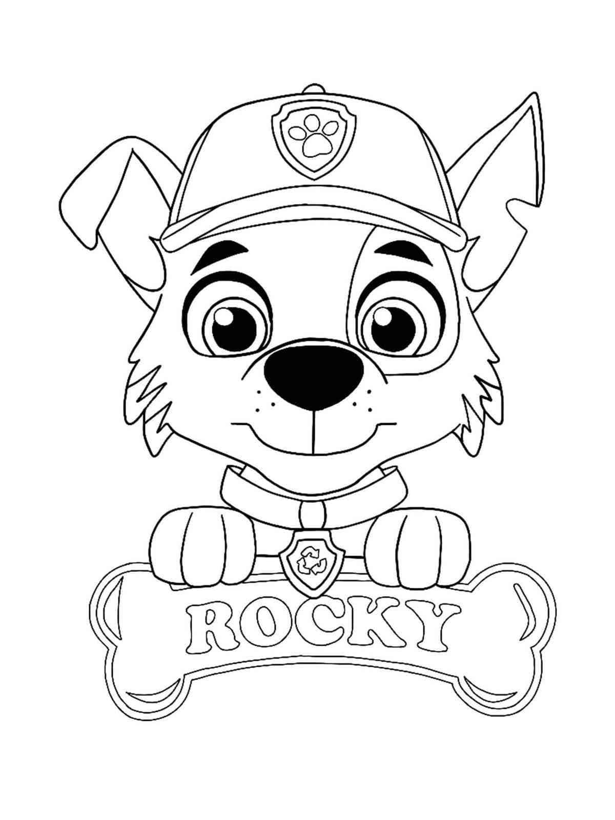 Rocky Paw Patrol coloring pages