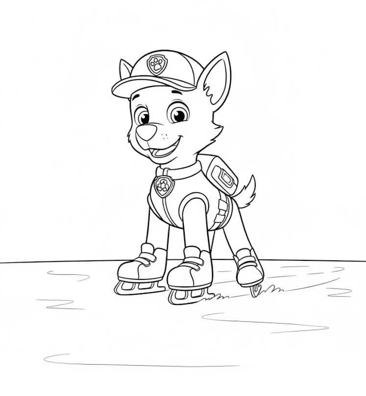 Zeichne Rocky Paw Patrol zum Ausdrucken