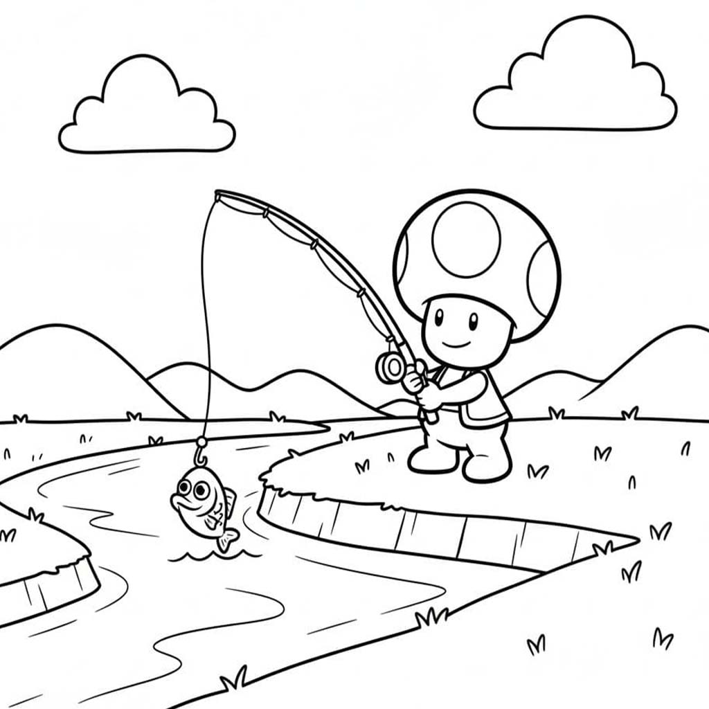 Zeichne Toad basisch