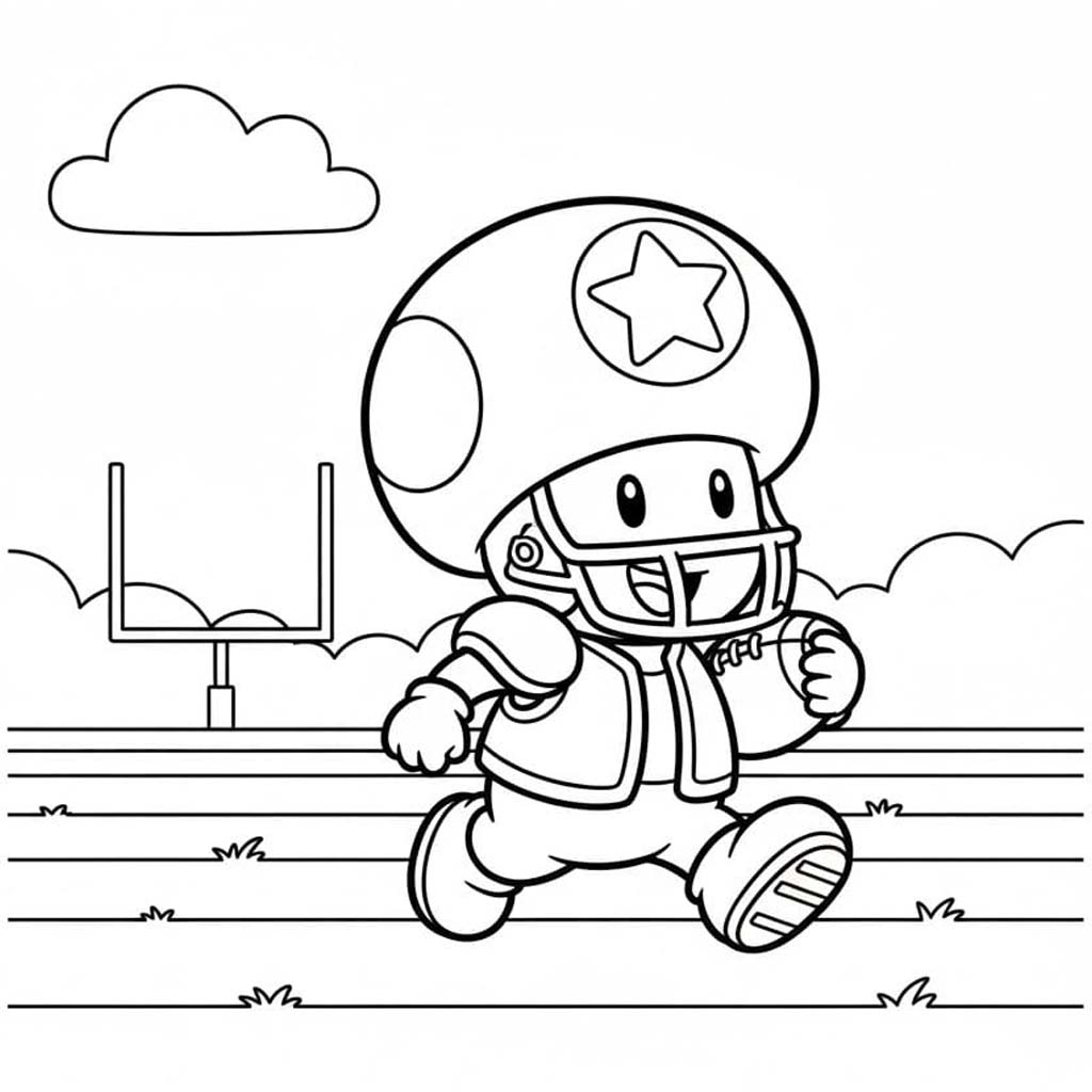 Zeichne Toad druckbare einfach