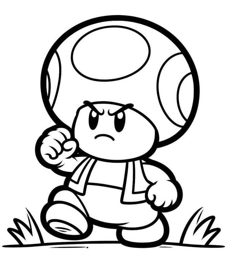 Toad coloring pages